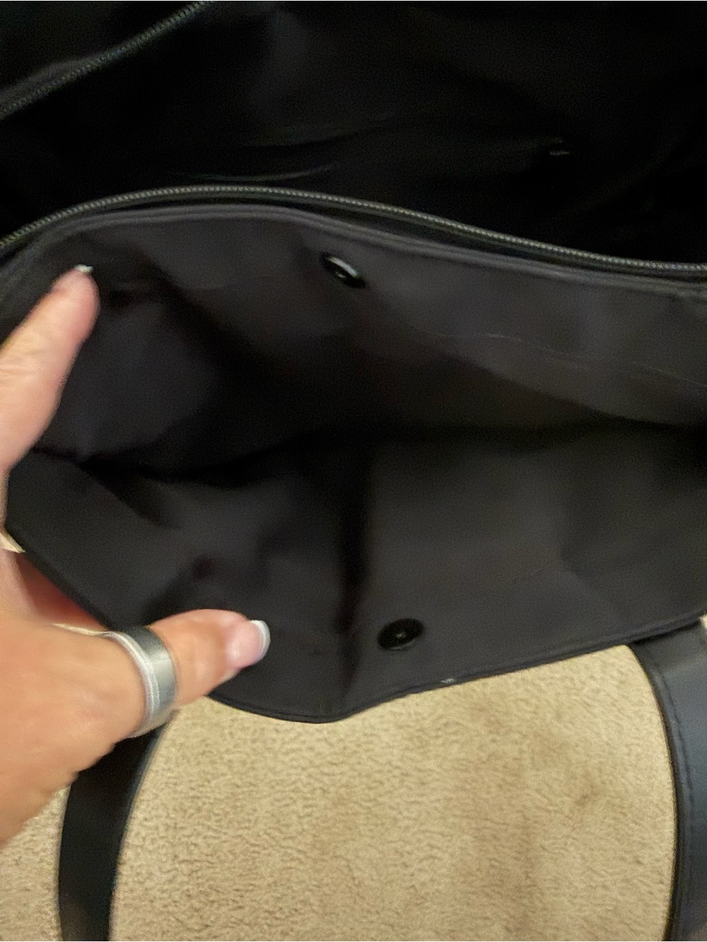 BEIS The Commuter Tote Work Tote in Black VGUC - Picture 9 of 12